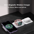 3in1 Folded transparent magnetic wireless charging